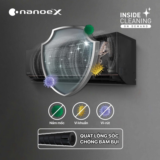 Điều hòa Panasonic 12000btu CU/CS-AU12BKH-8 - 1 chiều inverter